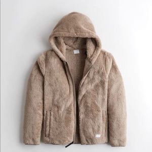 Faux Fur Full Zip Jacket Hollister